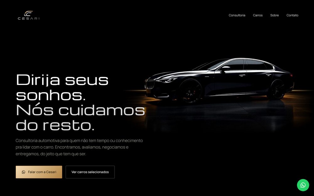 Capa do site da Cesari