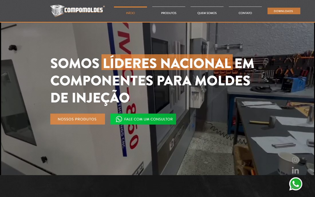 Site atual da Compomoldes