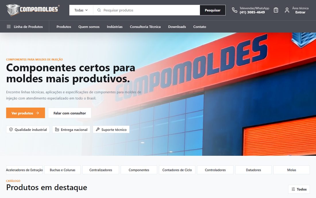 Site novo da Compomoldes