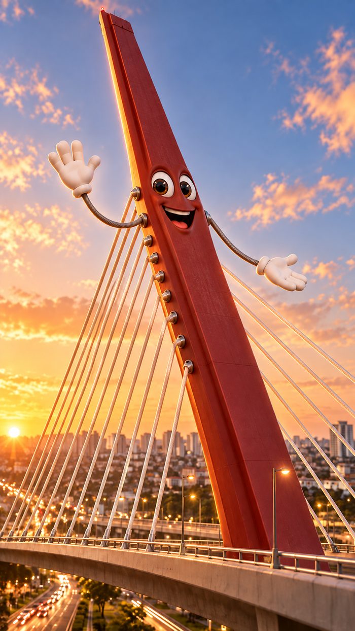 Personagem da ponte estaiada